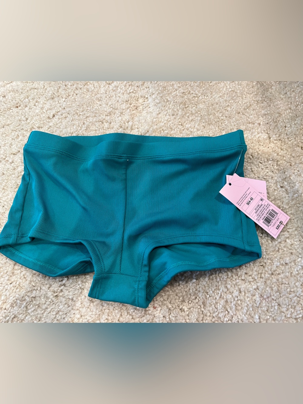 NWT Women's Teal Seamless Boyshort Bikini Bottom